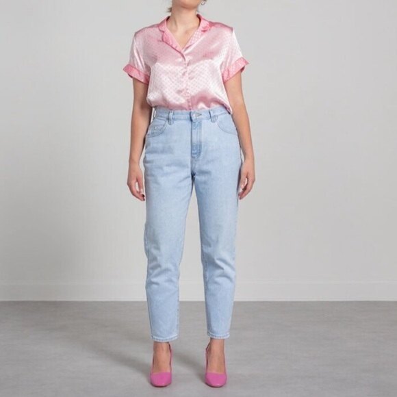 Vintage 80s Lee Jeans Mom Jeans Light Wash 10 Petite - Picture 1 of 14